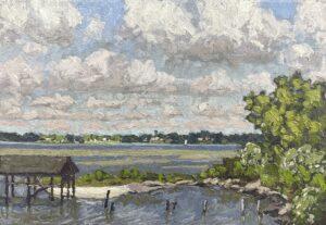 Plein Air Litchfield consulting artist Jim Laurino's painting York River View.