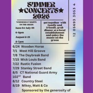 Summer concerts & fireworks in Litchfield CT 2026