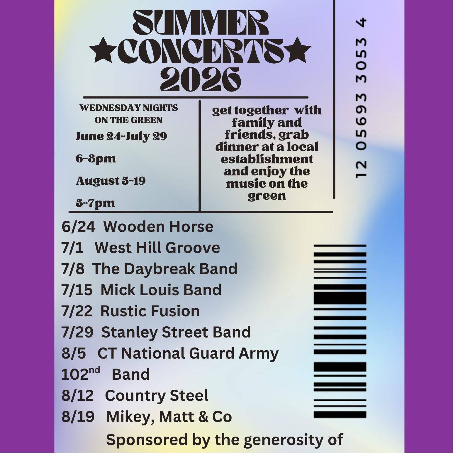 free summer concerts in Litchfield CT 2026
