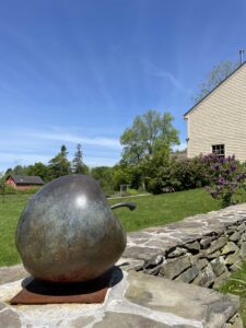 A Peter Woytuk sculpture in the Tapping Reeve Meadow at 82 South St. in Litchfield, CT